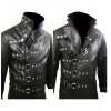 Men Genuine Leather Coat Gothic Long Coat Black Van Helsing Coat | Gothic Clothing